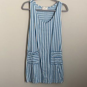 Everly Pin Striped Tank Dress Size Medium